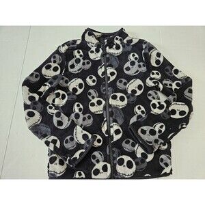 Disney Store Jack Skellington Fleece Jacket Kids 7 / 8 NBC TNBC